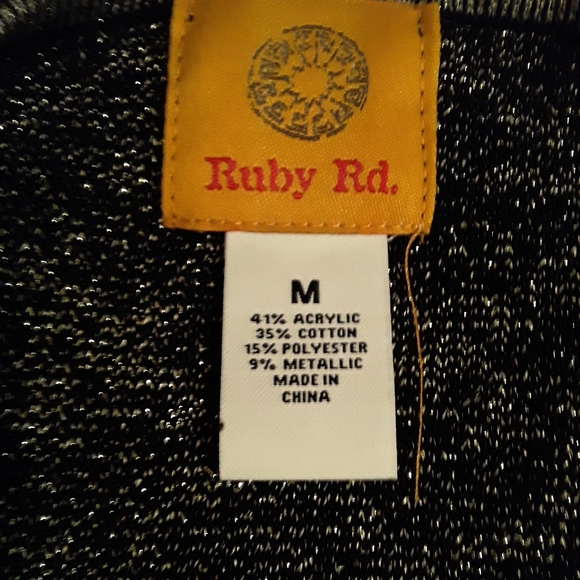 Ruby Rd black and gold sweater - Picture 6 of 7